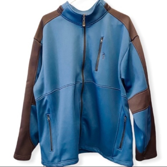 PGA TOUR Golf Logo Zip Athletic Jacket Teal Sz XL - Picture 1 of 5